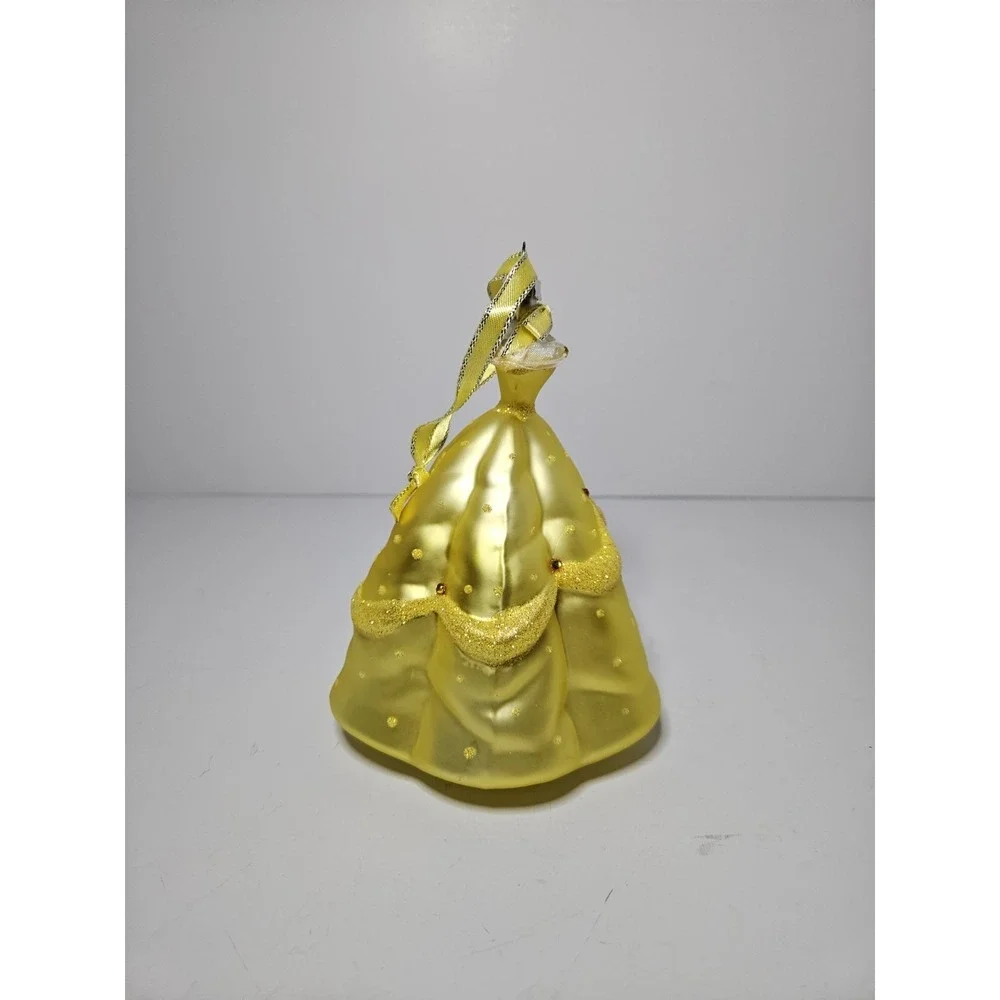 Hallmark Disney Princess Belle Blown Glass Dress Ornament Beauty and the Beast